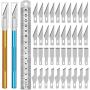 DIYSELF Exacto Knife Upgrade Precision Carving Craft Knife Hobby Knife Exacto Knife Kit 40 Spare Exacto Knife Blades for Art, Scrapbooking,Stencil