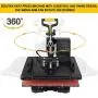 Seeutek Heat Press 5 in 1 Heat Press 12x15 inch Machine 360-Degree Swing Away Digital Sublimation Multifunction Combo for T Shirts Mugs Hat Plate Cap Seeutek Heat Press 5 in 1 Heat Press 12x15 inch Machine 360-Degree Swing Away Digital Sublimation Multifunction Combo for T Shirts Mugs Hat Plate Cap