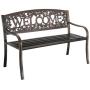 Leigh Country TX94101 Metal Welcome Outdoor Bench