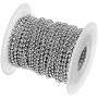 Tiparts 30 Feet Stainless Steel Ball Chains Necklace with 20pcs Connectors Clasps,Silver Bead Chain Sets (Chain Width 2.4mm+20pcs connectors)