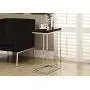 Monarch Specialties 3018, Chrome Accent Metal Base C-Table, Glossy Black Monarch Specialties 3018, Chrome Accent Metal Base C-Table, Glossy Black