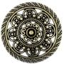 Bezelry 12 Pieces Lacework Filigree Antique Brass Metal Shank Buttons. 21mm (3/4 inch)