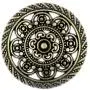Bezelry 12 Pieces Lacework Filigree Antique Brass Metal Shank Buttons. 21mm (3/4 inch)