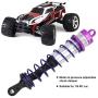 Alomejor 1/8 RC Car Metal Oil Pressure Adjustable 2pcs Front Shock Damper + 2pcs Rear Shock Damper(Purple)