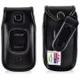 Turtleback Fitted Case Compatible with Kyocera Cadence Flip Phone Executive Black Leather Case with Rotating Ratcheting Belt Clip - Made in USA