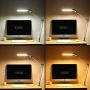 BYB E430 Metal Architect LED Desk Lamp, Swing Arm Task Lamp with Clamp, Eye-Care Drafting Table Lamp, Dimmable Office Light, 4 Lighting Modes, 6 Level Dimmer, Touch Control, Memory Function, Silver