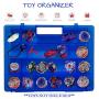 Life Made Better Blue Toy Storage Organizer 2.0 Newly Improved, Durable, Built in Handle, Toy Storage Organizer Compatible with Beyblade, Battle Box for Kids, Compartment Playset Organizer