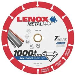 LENOX Tools METALMAX Cut Off Wheel, Diamond Edge, 7-Inch x 7/8-Inch (1972924)