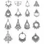 LolliBeads (TM) Antiqued Tibetan Silver Earring Chandelier Earring Jewelry Making Kit for Earring Drop and Charm Pendant Assorted Pack (60 Pcs)