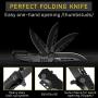 Spring Assisted Knife - Pocket Folding Knife - Military Style - Boy Scouts Knife - Tactical Knife - Good for Camping Hunting Survival Indoor and Outdoor Activities Mens Gift 6681