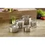Fissler OPC Stainless Steel Cooking-Pot-Set, Compatible Stovetops: Induction, Gas, Electric, with Metal-Lid, 9-Piece, Black Fissler OPC Stainless Steel Cooking-Pot-Set, Compatible Stovetops: Induction, Gas, Electric, with Metal-Lid, 9-Piece, Black