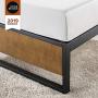 ZINUS GOOD DESIGN Award Winner Suzanne 14 Inch Metal and Wood Platforma Bed Frame / No Box Spring Needed / Wood Slat Suport, Brown, Queen