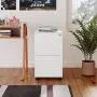 DEVAISE Vertical File Cabinet with Lock, Mobile Filing Cabinet for Legal/Letter/A4 Files, Fully Assembled Except Wheels, White DEVAISE Vertical File Cabinet with Lock, Mobile Filing Cabinet for Legal/Letter/A4 Files, Fully Assembled Except Wheels, White