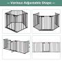 Costzon Baby Safety Gate, 115 Inch Length 5 Panel Adjustable Wide Fireplace Fence, BBQ Metal Fire Gate, Pet Isolation Fence with Walk-Through Door, Freestanding Hearth Gate (Black, Medium) Costzon Baby Safety Gate, 115 Inch Length 5 Panel Adjustable Wide Fireplace Fence, BBQ Metal Fire Gate, Pet Isolation Fence with Walk-Through Door, Freestanding Hearth Gate (Black, Medium)