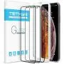 TETHYS Glass Screen Protector Designed for Apple iPhone 11 Pro Max/iPhone Xs Max (6.5'') [Edge to Edge Coverage] Full Protection Durable Tempered Glass [Guidance Frame Included] - Pack of 3