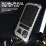 WintMing Compatible with iPhone 11 Pro Aluminium Metal Case Waterproof Dropproof Shockproof Dustproof Cover Built-in Screen Protector Military Grade Defender Case with Kickstand