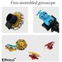 Elfnico Battling Tops Metal Fusion Starter Set with 4D Launcher Grip Burst Battle Set Packed in Storage Case