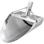 CKG Metal Detecting Sand Scoop 11'' x 8'' Stainless Steel Shovel for Beach Treasure Hunting Designed with 7mm Hexagon Shaped Holes