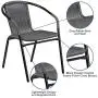 Flash Furniture Gray Rattan Indoor-Outdoor Restaurant Stack Chair Flash Furniture Gray Rattan Indoor-Outdoor Restaurant Stack Chair