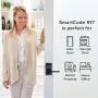 Kwikset 99170-005 SmartCode 917 Keyless Entry Contemporary Residential Keypad Electronic Lever Lock Deadbolt Alternative with Halifax Door Handle and SmartKey Security, Polished Chrome