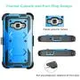 Tinysaturn Galaxy Luna Case, Galaxy Amp 2 Case, Galaxy Express 3 Case,J1 2016 Case, (TM) [Yvenus Series] [Blue] Shock Absorbing Holster Belt Clip [Built-in Screen] Cover for Samsung Galaxy J1 2016