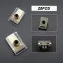 20Pcs M5 Chimney U Nut Spire Clips Speed Fasteners Metal Bumper U Clips Zincification Fixings Panel For Motor Vehicles Domestic Appliances 20Pcs M5 Chimney U Nut Spire Clips Speed Fasteners Metal Bumper U Clips Zincification Fixings Panel For Motor Vehicles Domestic Appliances