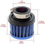 ZYHW Auto Car Universal 25mm Inlet Dia Air Intake Cone Filter Parts Blue