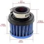 ZYHW Auto Car Universal 25mm Inlet Dia Air Intake Cone Filter Parts Blue ZYHW Auto Car Universal 25mm Inlet Dia Air Intake Cone Filter Parts Blue