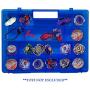 Life Made Better Blue Toy Storage Organizer 2.0 Newly Improved, Durable, Built in Handle, Toy Storage Organizer Compatible with Beyblade, Battle Box for Kids, Compartment Playset Organizer