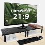 Hippo & Frog Metal Desk Dual Monitor Stand Riser, 3 Height Adjustable, 2 Packs
