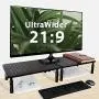 Hippo & Frog Metal Desk Dual Monitor Stand Riser, 3 Height Adjustable, 2 Packs