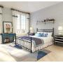 Metal Bed Frame Queen Size with Vintage Headboard and Footboard Platform Base Wrought Iron Bed Frame Black