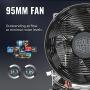 Cooler Master Hyper T20 Compact CPU Air Cooler with 2 Copper Heat Pipes. 95mmFan, Direct Contact Technology for AMD Ryzen/Intel LGA1200/1151