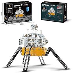 Lunar Lander Metal Building Toy, YSJ Simulate Construction Toy Model Construction Set STEM Learning Toy Metal Building Kit Best Gift for Boys and GirlsLunar Lander Model Kit Building Blocks Set