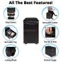 Seville Classics Airlift 2-Drawer Locking Rolling Seat Cushion Home Office Under Desk Pedestal File Storage Cabinet, 12'' W x 23'' D, Black