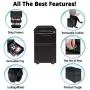 Seville Classics Airlift 2-Drawer Locking Rolling Seat Cushion Home Office Under Desk Pedestal File Storage Cabinet, 12'' W x 23'' D, Black