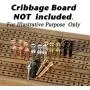 Cribbage Pegs Friends and Family Pack - Premium Metal Cribbage Pegs Set of 72 in Four Colors; 1” Tall; Fit 1/8 Holes, Red Velveteen Pouch, Bundled Items