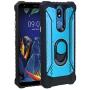 Eaglecell - for LG K40, Harmony 3, Xpression Plus 2 (2019) LM-X420, LG Solo LTE L423DL - Aluminum Metal Hybrid Phone Case with Stand - ZY0 Blue