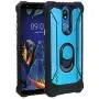 Eaglecell - for LG K40, Harmony 3, Xpression Plus 2 (2019) LM-X420, LG Solo LTE L423DL - Aluminum Metal Hybrid Phone Case with Stand - ZY0 Blue