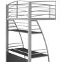 DHP Studio Loft Bunk Bed Over Desk and Bookcase with Metal Frame - Twin (Gray)