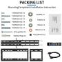Tilting TV Wall Mount Bracket Design for Most 32-86 Inch LED Plasma Flat Curved Screen TVs , Low Profile JUSTSTONE TV Mount with VESA 600x400mm Holds up to 165 Lbs, Fits 16''-24'' Studs,Can Be Leveled