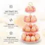 NWK 3/4-Tier Cupcake Stand with Crystal Clear Plates and Gold Metal Struts Dessert Tower Display Rack Serving Tray for Wedding Birthday Autumn Thanks Giving Baby Shower Party NWK 3/4-Tier Cupcake Stand with Crystal Clear Plates and Gold Metal Struts Dessert Tower Display Rack Serving Tray for Wedding Birthday Autumn Thanks Giving Baby Shower Party