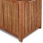 cucunu 46x20x24 Inch Deck Box in Acacia Wood with a water-repellent Tarpaulin I 65 Gallon Wooden Patio Storage Box for Indoor or Outdoor Cushion Storage