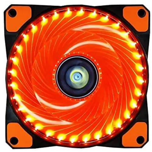 CONISY 120 mm Computer Case Cooling Fan Ultra Quiet LED PC Gaming High Airflow Fans (Orange) CONISY 120 mm Computer Case Cooling Fan Ultra Quiet LED PC Gaming High Airflow Fans (Orange)