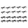 Durable Metal Mini Microphone Mic Clips MIC Parts 10mm&12mm Ring Black Pack of 20