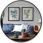 PexFix Wall Round Mirror 30 Modern Brushed Metal Frame Circle Wall-Mounted Decorative Mirror for Bedroom, Vanity Washrooms, Living Room & Entryway (Black)