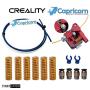 Authentic F1rst Layer Upgraded Dual Gear All Metal Extruder for Ender 3 / Pro/Ender 5 / Pro and All CR Series Printers with 1M Capricorn PTFE Tubing, Premium Bed Springs and Quality PC4-M10 Fittings
