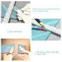 Glass Cutter Tool Set 2mm-20mm Pencil Style Oil Feed Carbide Tip with 2 Bonus Blades and Screwdriver