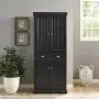 Crosley Furniture Seaside Kitchen Pantry Cabinet - Distressed Black Crosley Furniture Seaside Kitchen Pantry Cabinet - Distressed Black