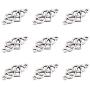 Fashewelry 50Pcs Antique Silver Heart Knot Charm Links Tibetan Double Loops Hollow Heart Pendant Connectors 13x24.5mm for DIY Jewelry Making
